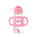 [Bundle of 2] Dr Brown's 9 oz/270 ml PP W-N Sippy Straw Bottle w/ Silicone Handles, Pink, 1-Pack