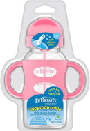 [Bundle of 2] Dr Brown's 9 oz/270 ml PP W-N Sippy Straw Bottle w/ Silicone Handles, Pink, 1-Pack