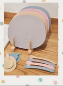 Poled Silicone Tableware set - food tray + spoon (bundle Pack)