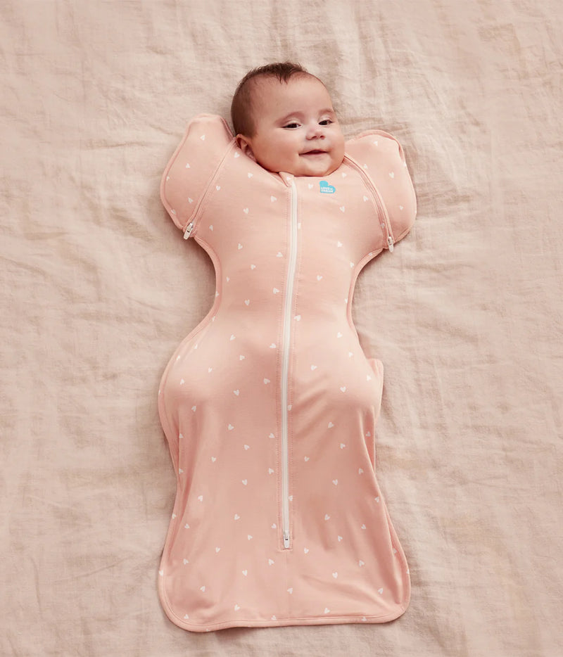 Love To Dream Swaddle Up Transition Bag Bamboo Lite Hearts Blush