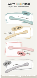 Poled Silicone Tableware set - food tray + spoon (bundle Pack)