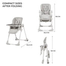 [1-Year Warranty] KinderKraft High Chair Yummy - Grey