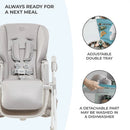 [1-Year Warranty] KinderKraft High Chair Yummy - Grey