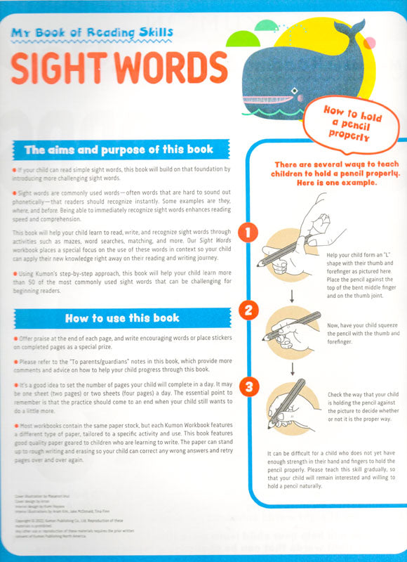 Kumon My Book of Reading Skills:  Sight Words