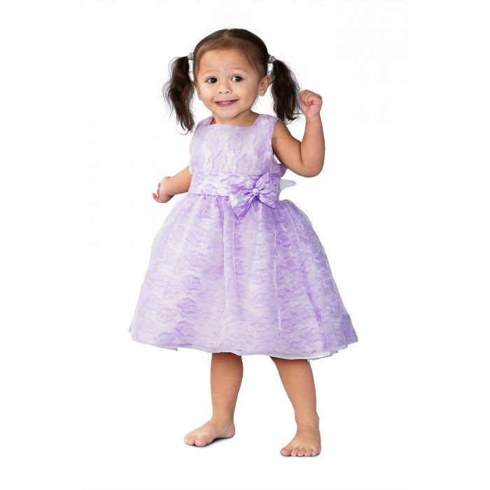 Sunshine Kids Iris Purple Laced Dress 0-24M