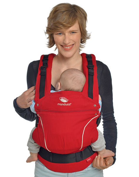 [3 Years Local Warranty] Manduca Pure Cotton Baby Carrier - Chili Red