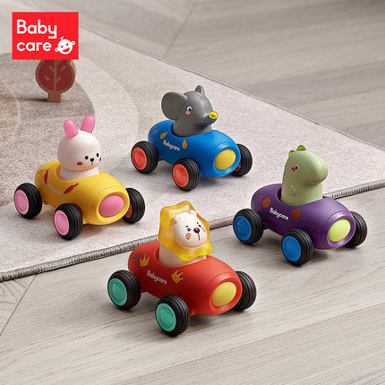 [2-Pack] Babycare Push & Go Car Toy - 3 Styles