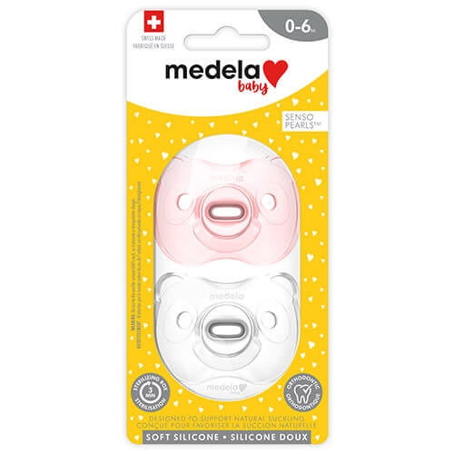 Medela Baby Pacifier Soft Silicone, 0-6M (Girl Duo)