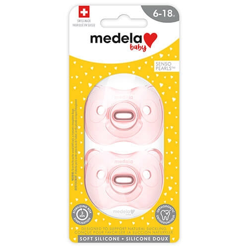 Medela Baby Pacifier Soft Silicone, 6-18M (Girl Duo)