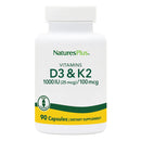 Nature's Plus Vitamin D3 1000 IU/Vitamin K2 100 mcg, 90 Vcaps.