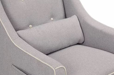 Davinci owen glider and ottoman gray and cream piping on sale