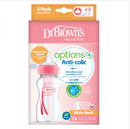 Dr. Brown’s 9oz/270ml PP Wide-Neck "Options+" Bottle - Pink (Twin-Pack)