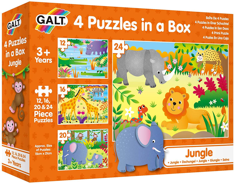 [Bundle Of 2] Galt 4 Puzzles in a Box (Jungle)
