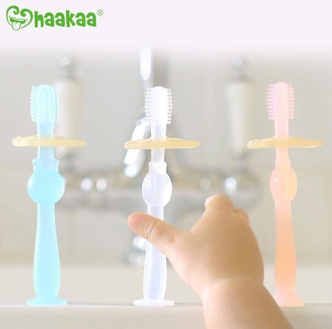 Haakaa 360 Baby Toothbrush - Clear