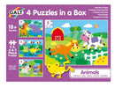 [Bundle Of 2] Galt 4 Puzzles in a Box (Animal)