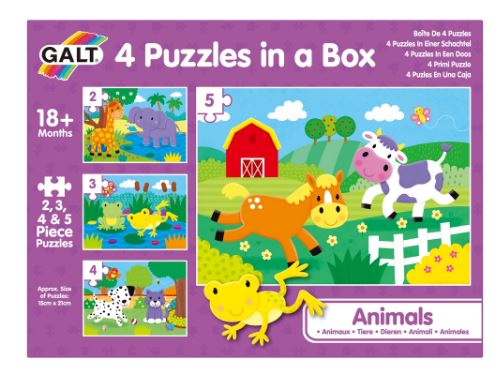 [Bundle Of 2] Galt 4 Puzzles in a Box (Animal)