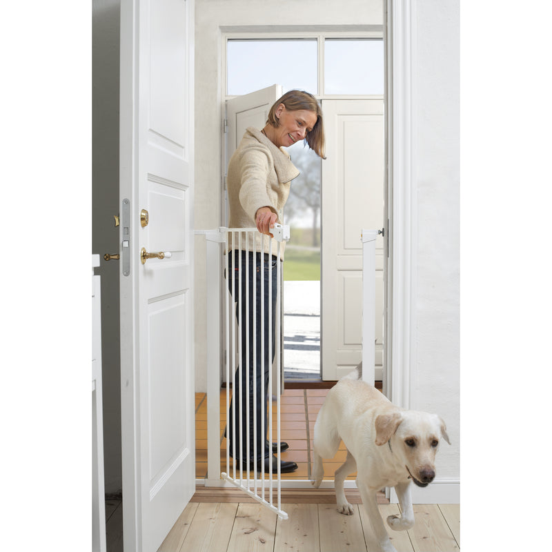 Baby Dan Pet Premier Extra Tall Pressure Fit Gate with 4 Extensions (White) by Scandinavian Pet Design
