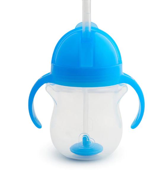 [Bundle Of 2] Munchkin Click Lock™ Weighted Flexi-Straw Cup - 7oz (Blue)