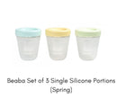 Beaba Set Of 3 Single  Portions Silicone - Spring