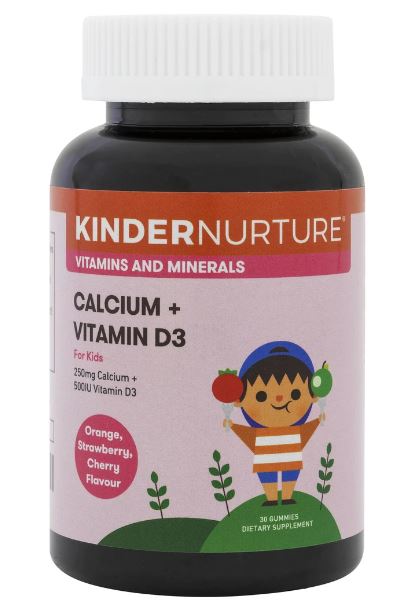 [Bundle Of 2] KinderNurture Calcium + Vitamin D3, 30 Gummies Exp: 04/24