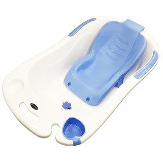 Lucky Baby Bobee Bath Tub W/Thermometer & Bath Support - Blue