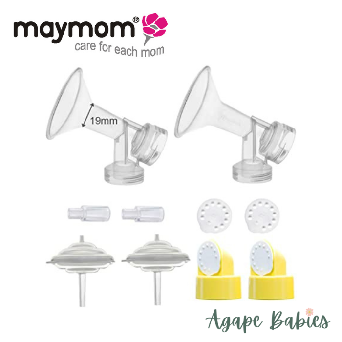 Maymom Breast Shield Set and Accessories for Medela Freestyle Breast Pump (19 mm)