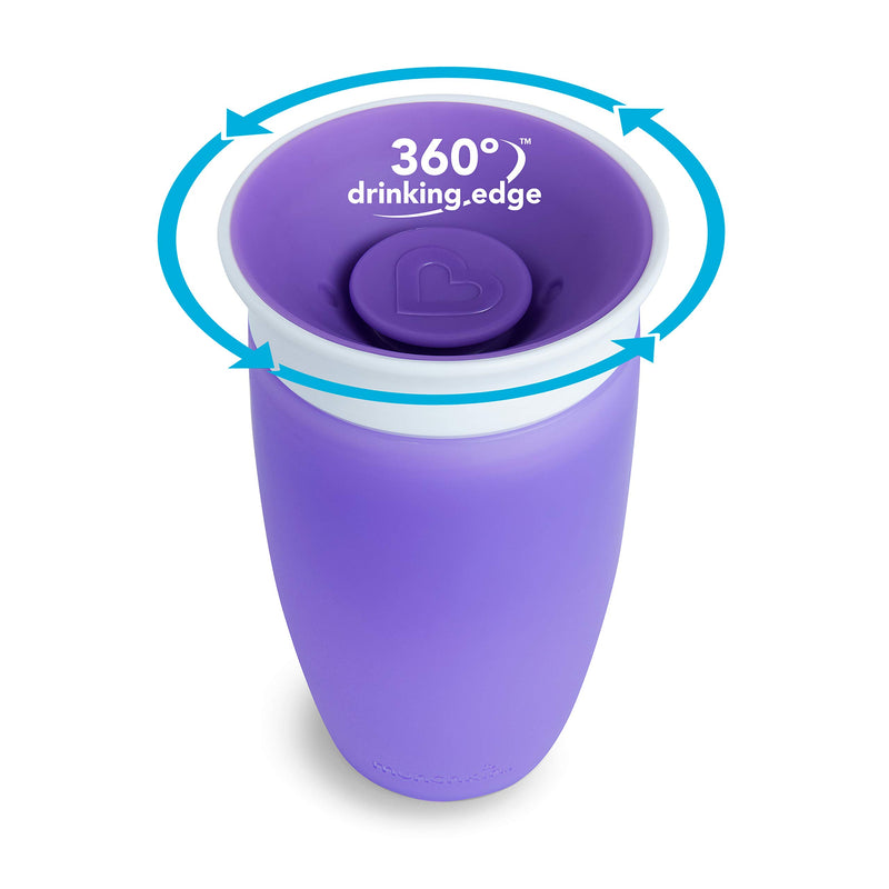 [Bundle Of 2] Munchkin Miracle 360° Sippy Cup - 10oz (Purple)