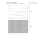 [1 Yr Local Warranty] Parklon PURE Marble Herringbone Grey Rug (Size M12)