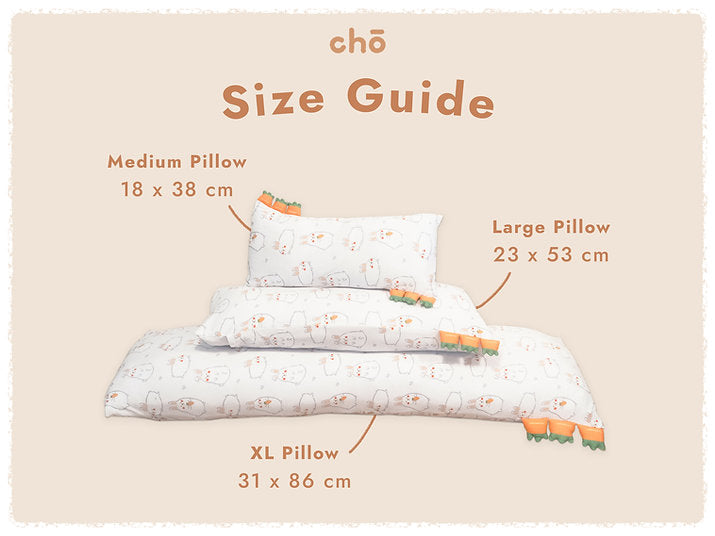Cho Snuggy Buddy Pillow Momo Bunny: 3 Sizes
