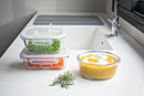 Pebbly Food Containers (3pcs) - (620ml Round/ 650ml Rectangular/ 1000ml Square)