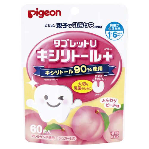 [2-Pack] Pigeon Dental Care Tablet Peach (60Pcs) - Exp: 11/22