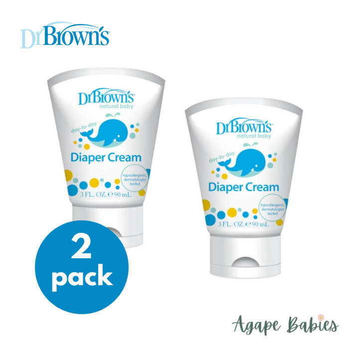 [2-Pack] Dr. Brown's Natural Baby Diaper Cream - 3 oz/90 ml