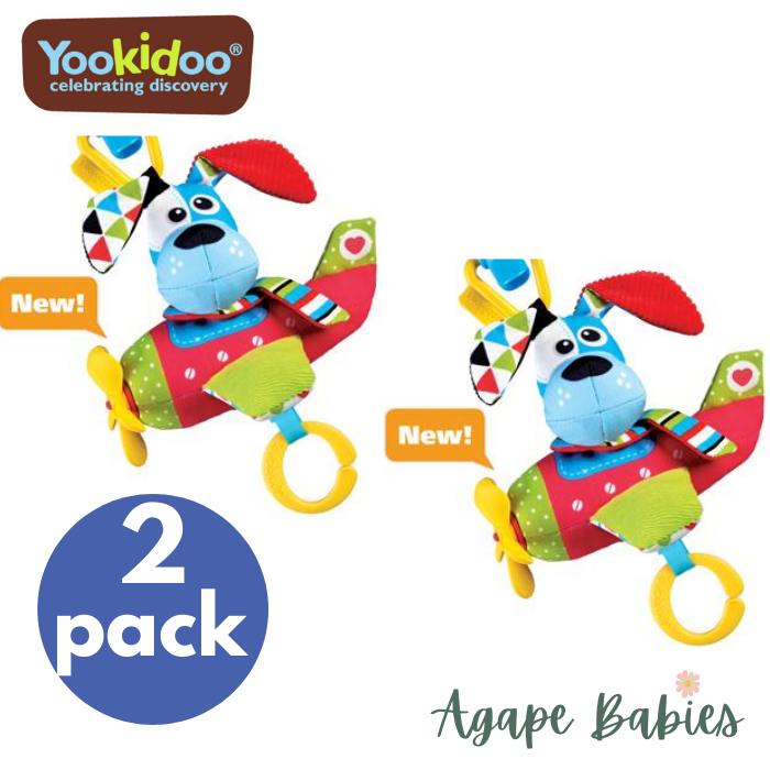 [2-Pack] Yookidoo Tap 'N' Play Musical Plane Dog