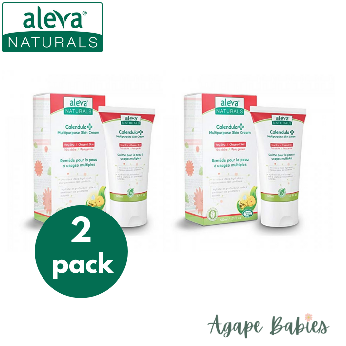 [2-Pack] Aleva Naturals Calendula+ Multipurpose Skin Cream (1.7 fl.oz / 50ml)