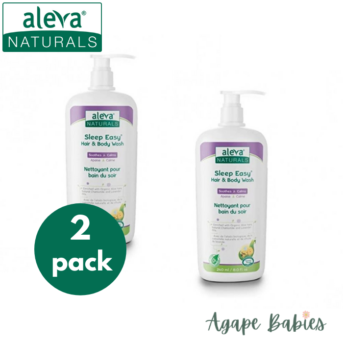 [2-Pack] Aleva Naturals Sleep Easy Hair & Body Wash (8 fl.oz / 240ml)