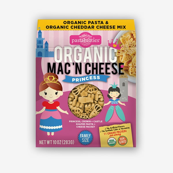 [2-Pack] Pastabilities Organic Shaped Pasta (Mac N Cheese) 284g - Princess
