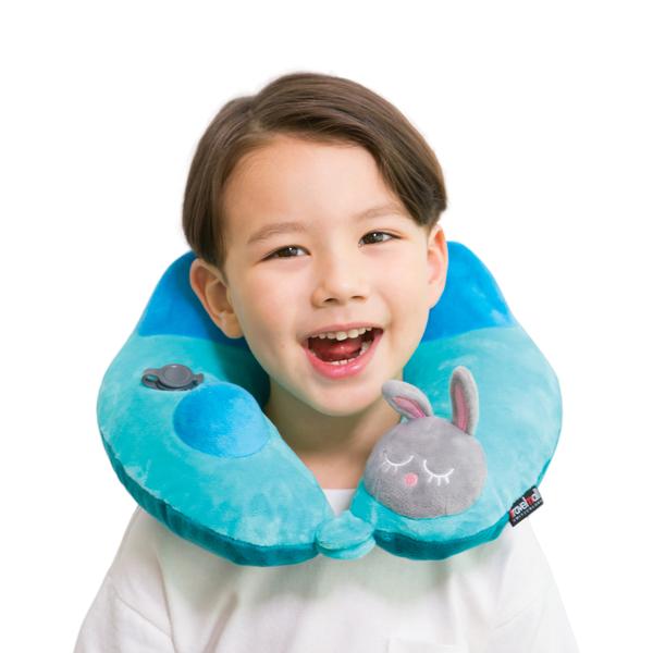 TravelMall Kid’s Inflatable Travel Pillow (Rabbit Edition)