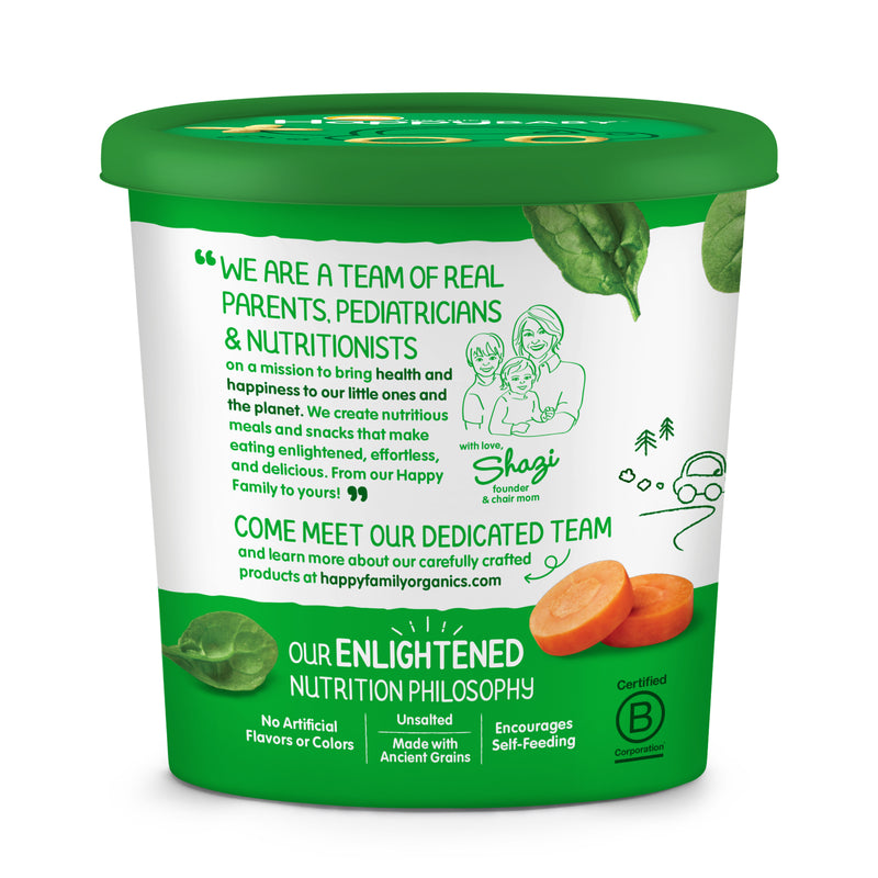 Happy Family Happy Baby Organic Snackers- Creamy Spinach & Carrot 42.5 G - Exp: