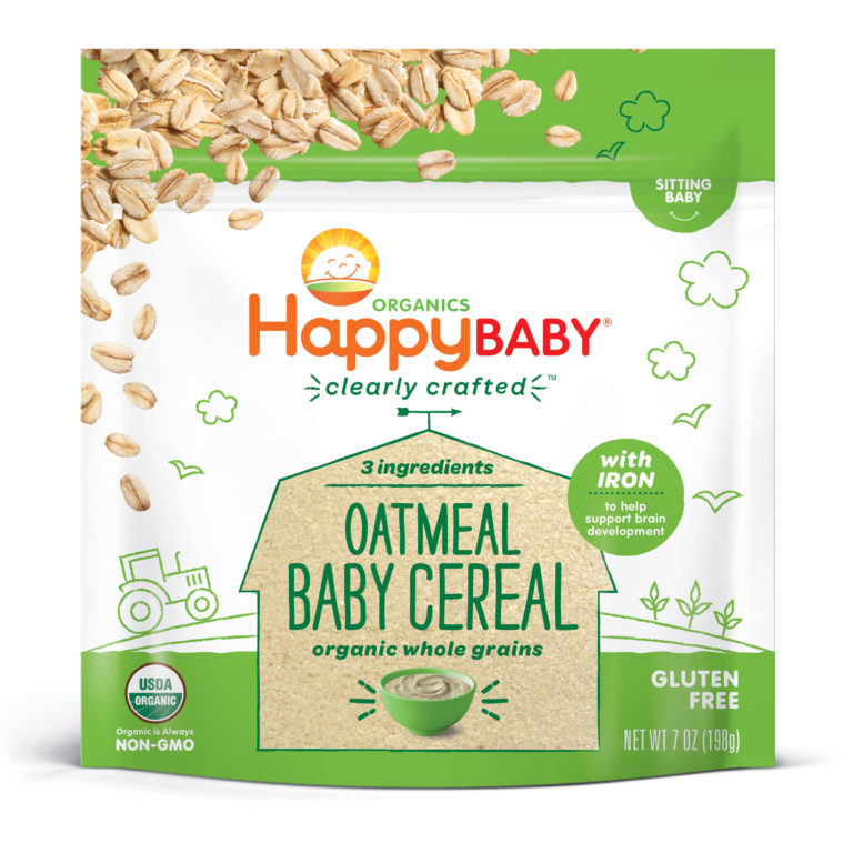 Happy Family Happy Baby Clearly Crafted Cereal Baby Cereal  - Oatmeal, 198g. (Plastic Packaging) Exp: