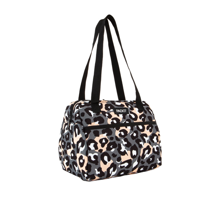 PackIt Freezable Hampton Lunch Bag Wild Leopard Gray (NEW)