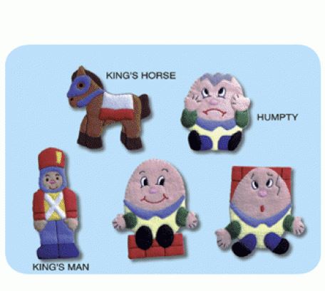 King Dam Felt Finger Puppets - Humpty Dumpty storytelling