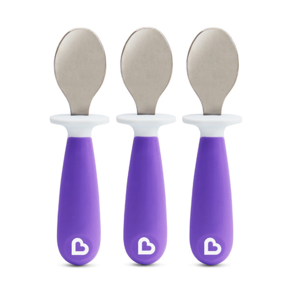 [2 Pack] Munchkin Raise™ Toddler Spoons (Purple)