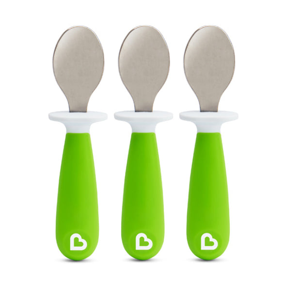 [2 Pack] Munchkin Raise™ Toddler Spoons (Green)