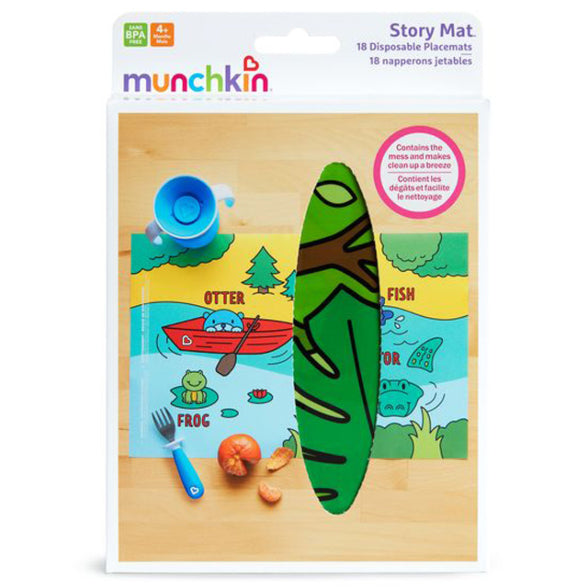 Munchkin® Spotless™ Silicone Placemats for Kids, 2 Pack, Blue/Green