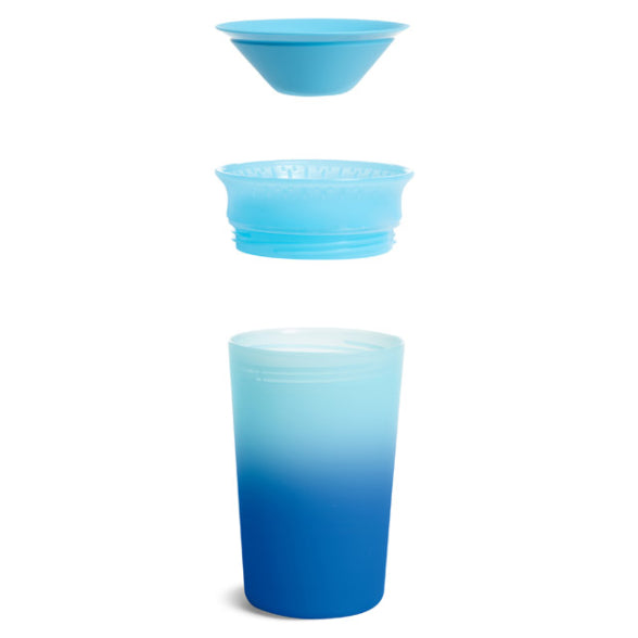 [2 Pack] Munchkin Miracle® 360° Colour Changing Cup - 9oz (Blue)