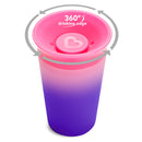 [2 Pack] Munchkin Miracle® 360° Colour Changing Cup - 9oz (Pink)