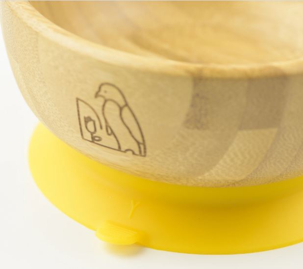 MCK Bamboo Bowl Set with Spoon - Yellow