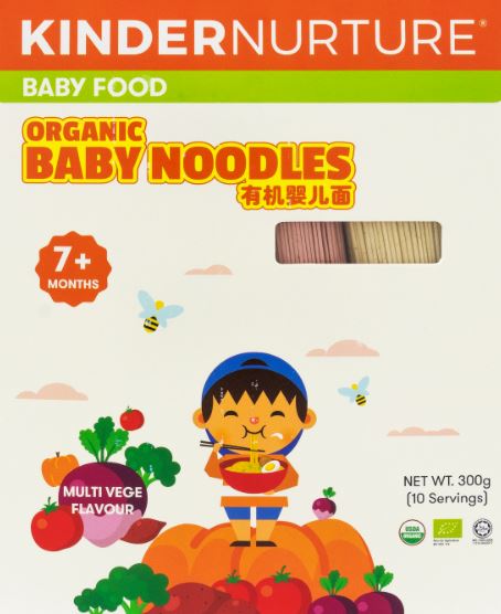 [5-Pack] KinderNurture Organic Baby Noodles - Multi Vege Flavour, 300g