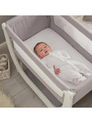Shnuggle Air Bedside Crib - Stone Grey (1 year local warranty on manufacturing defects)