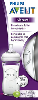 Philips Avent 240ml Natural Glass Feeding Bottle